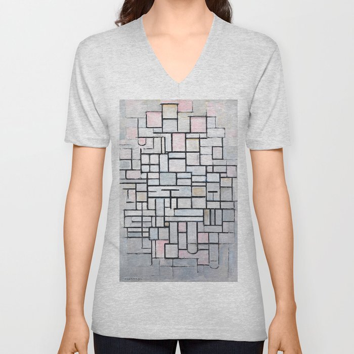 Piet Mondrian - Composition No.IV, 1914 V Neck T Shirt