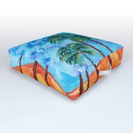 California Palm Trees Outdoor Floor Cushion