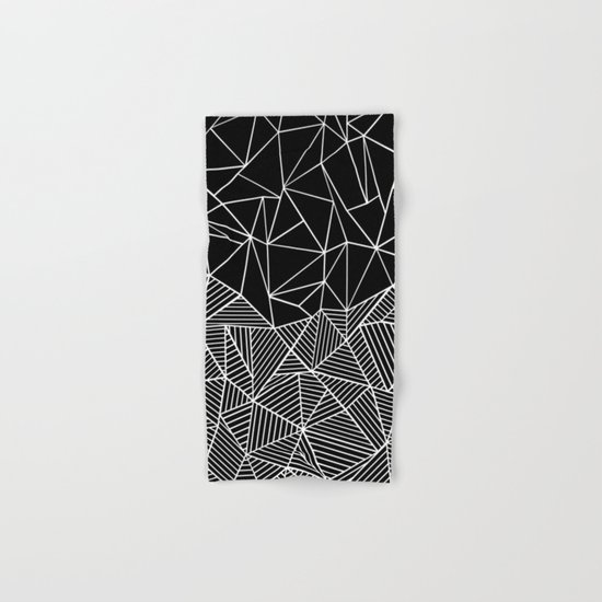 Ab Half and Half Black Hand & Bath Towel