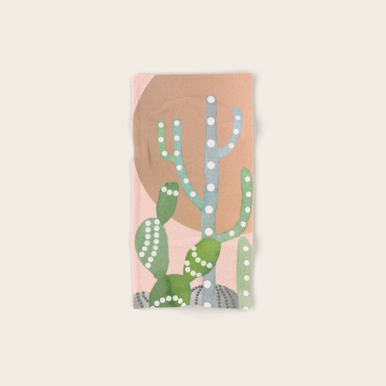 BOHO CACTUS Hand & Bath Towel