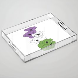 Genderqueer Flag Koala Pride Lgbtq Cute Koalas Acrylic Tray