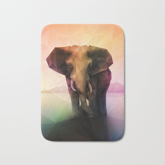 Elephant (Low Poly Multi) Bath Mat