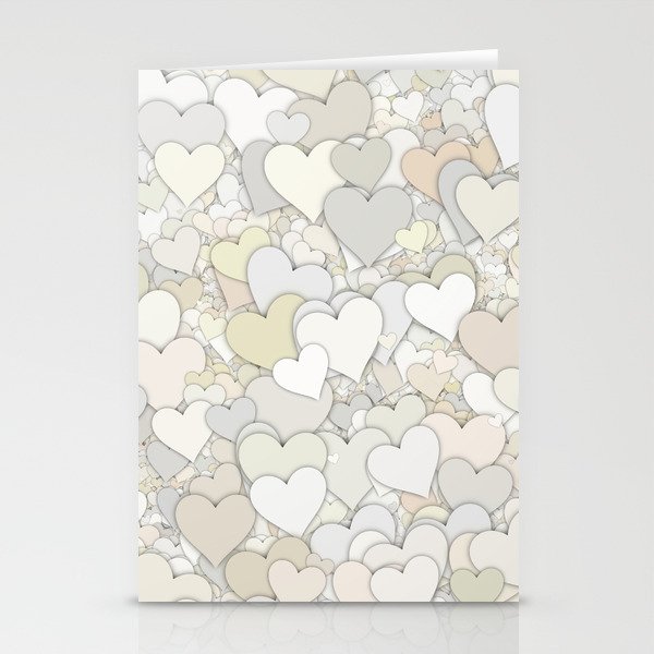 Pastel hearts background Stationery Cards