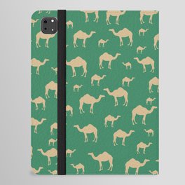 Camel Pattern on Christmas Green iPad Folio Case