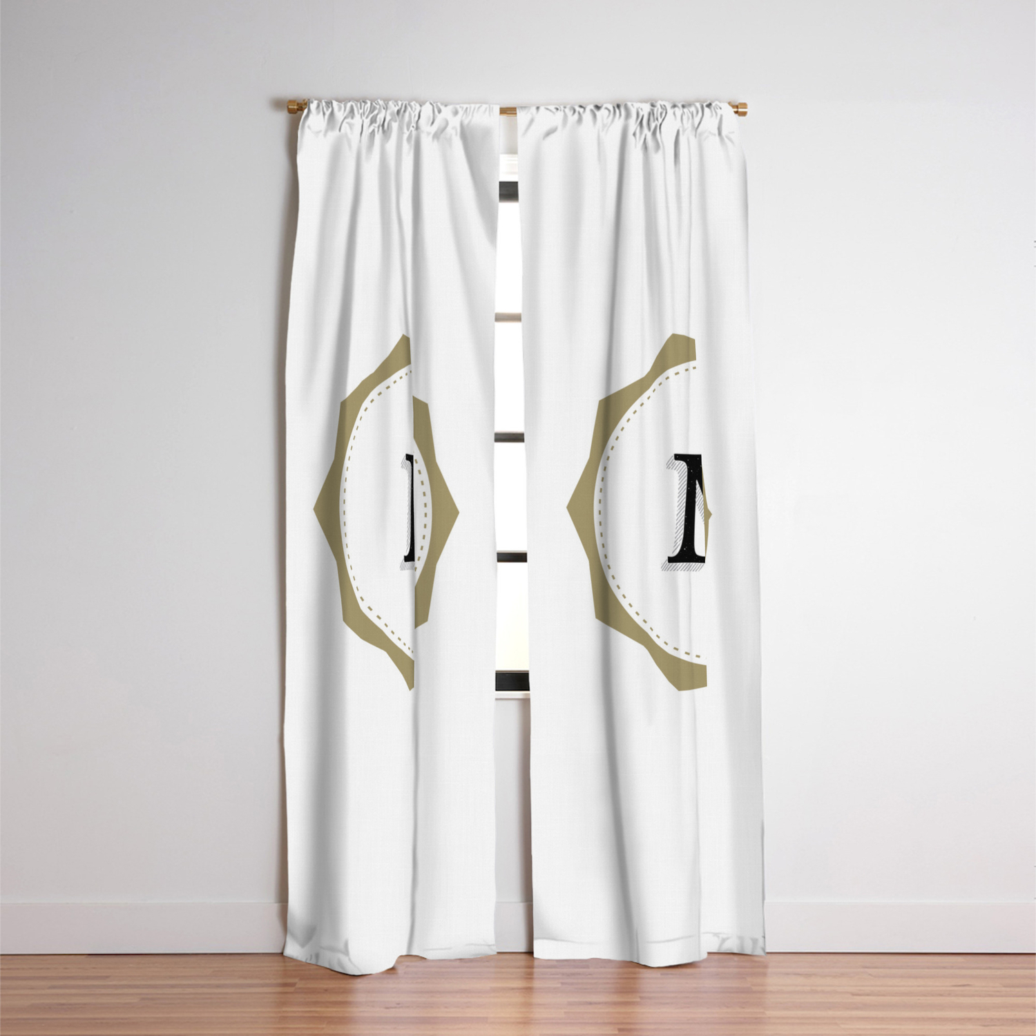 Vintage Letter M Monogram Blackout Curtain By Textures Society6