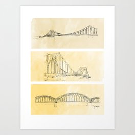 Pittsburgh Bridges Art Print