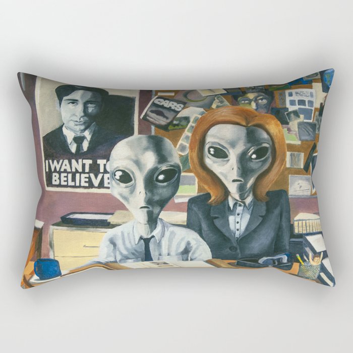 X-Files - Agent Grey Rectangular Pillow