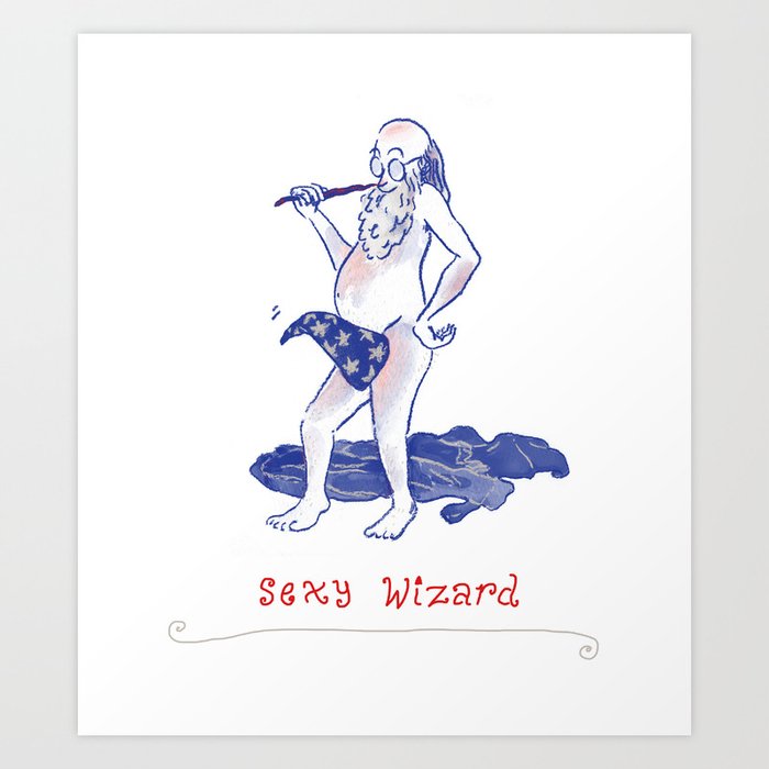 Sexy Wizard Art Print