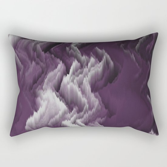 Purple, white, dark abstract. Rectangular Pillow