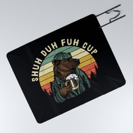 Shuh Duh Fuh Cup Funny Vintage Picnic Blanket