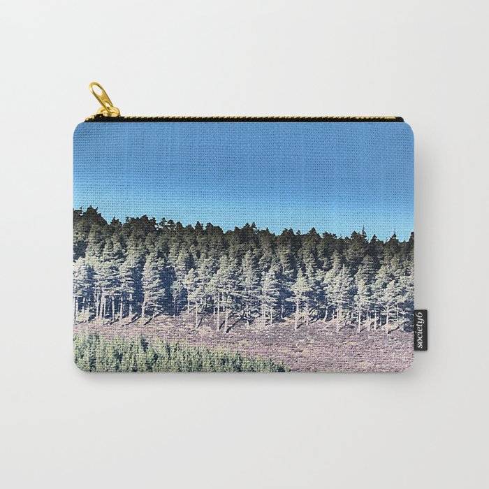 Scottish Highlands Pine Forest Scene in I Art and Afterglow  Carry-All Pouch