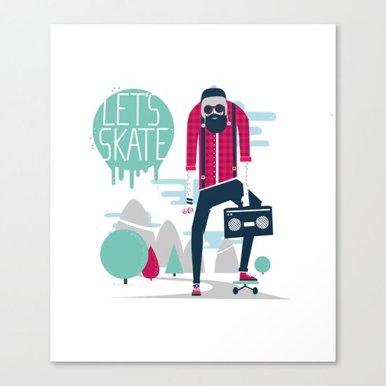 Let's skate Canvas Print