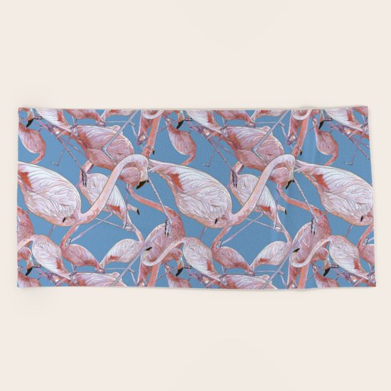 Flamingo Pattern Beach Towel