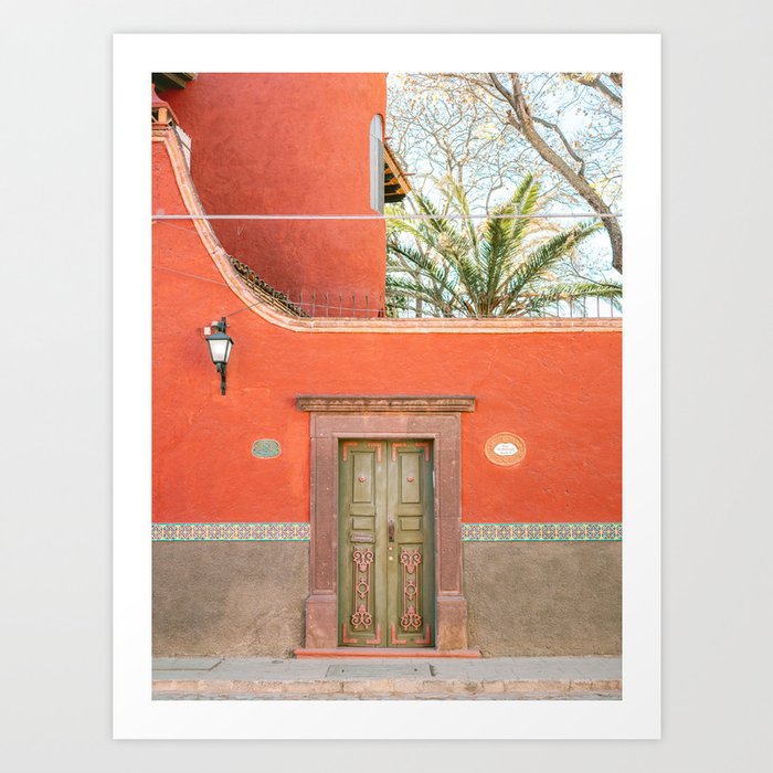 Red and Green | The San Miguel de Allende Mexico door collection | Travel photography print Art Print