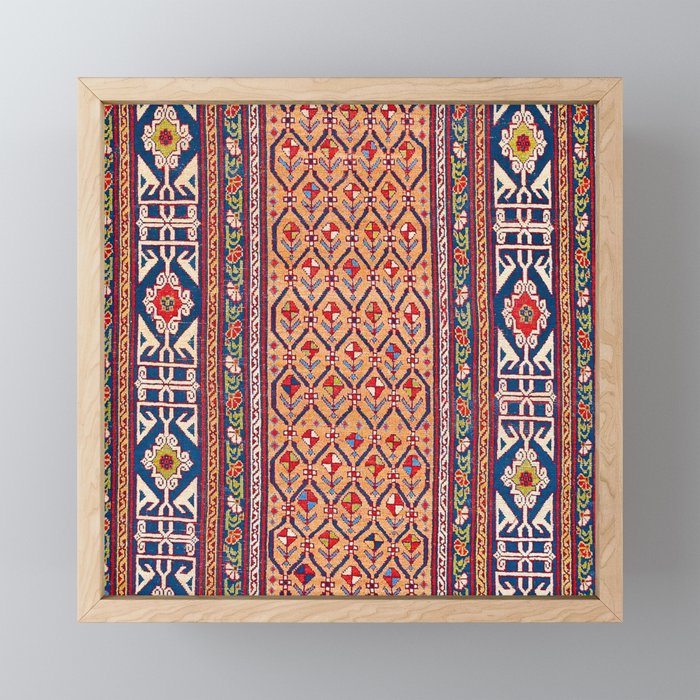 Baku Kelleh Azerbaijan Southeast Caucasus Rug Print Framed Mini Art Print