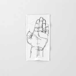 Ink doodle hand #1 Hand & Bath Towel