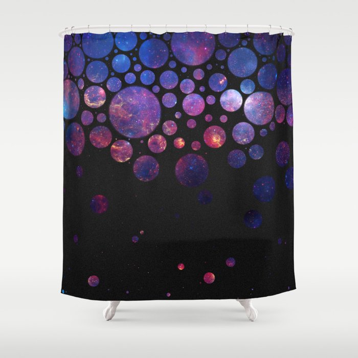 Space Bubbles Shower Curtain