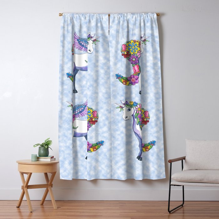 Madeline The Magic Unicorn 2 Blackout Curtain By Shelleyylstart