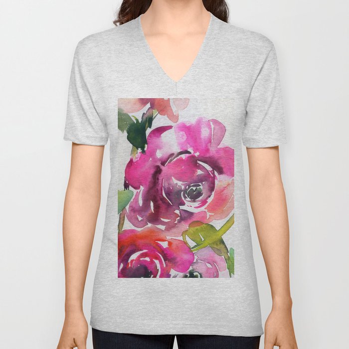soft roses N.o 5 V Neck T Shirt