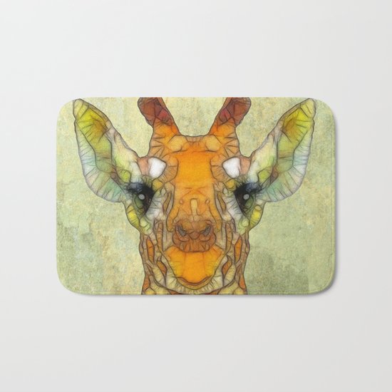 abstract giraffe calf Bath Mat