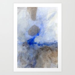 Heart of the Ocean I abstract painting Art Print