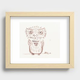 Ink Owl Recessed Framed Print