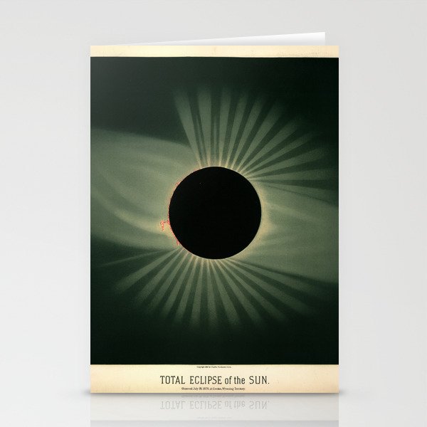 Total solar eclipse by Étienne Léopold Trouvelot (1878) Stationery Cards