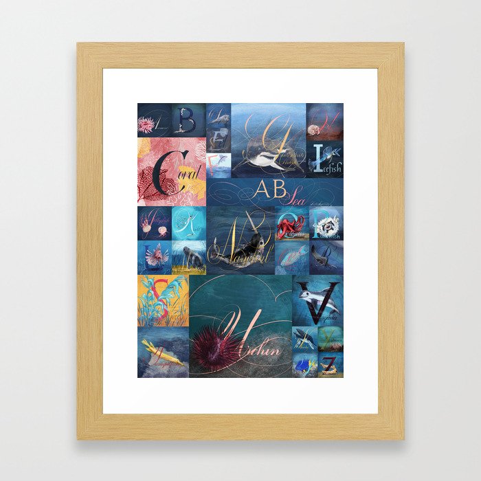 A, B, Seas Framed Art Print