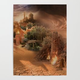 Desert paradise on the edge of Hell - Sandstorm Poster