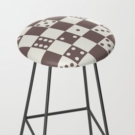 Checkered Dice Pattern \\ Cocoa Milk Color Palette Bar Stool