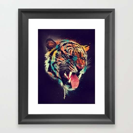 FEROCIOUS TIGER Framed Art Print