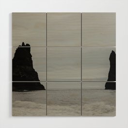 Black Sand Beach Reynisfjara Wood Wall Art