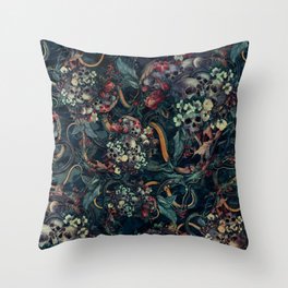 Skulls and Snakes Throw Pillow