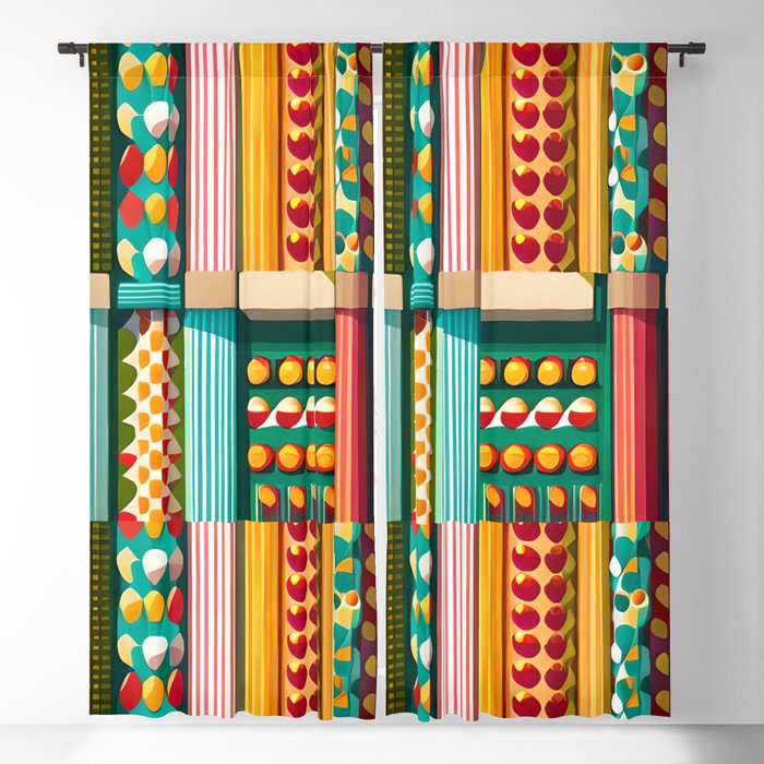 Color Crazy Modern Abstract Blackout Curtain
