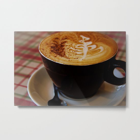 Loving My Latte Metal Print