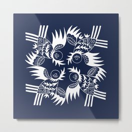 Chinese Miao batik patterns 16 Metal Print | Pop Art, Graphicdesign, Digital, Black And White, Stencil, Pattern 