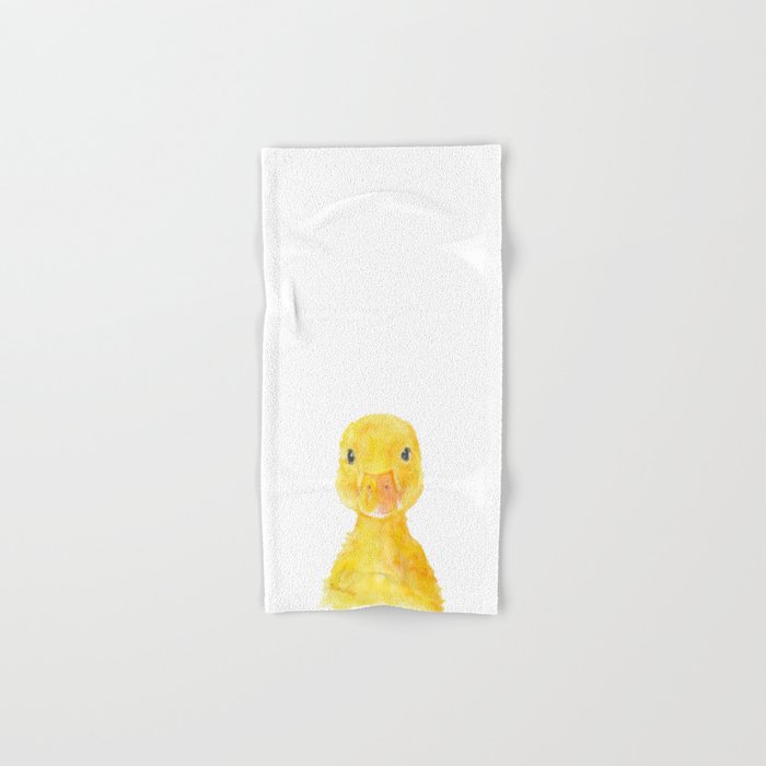 Duck Face Watercolor Painting Hand & Bath Towel