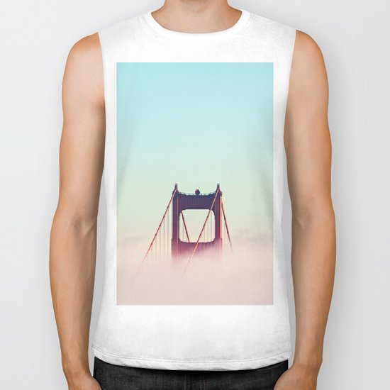 Pastel Sky Bridge New York Biker Tank