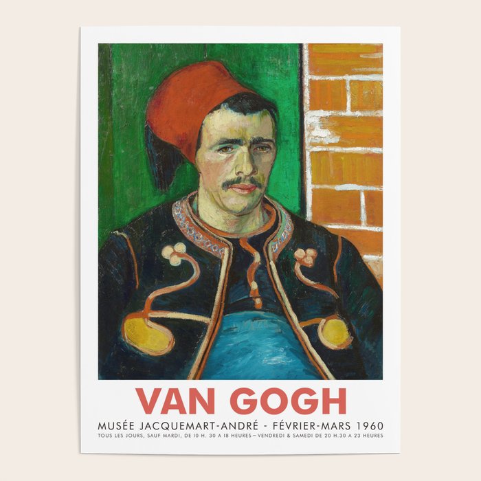 Vincent Van Gogh Zouave Art Exhibition Print Poster by SolarPrint