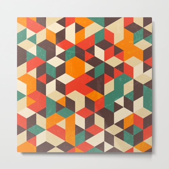 Retro Metric Metal Print