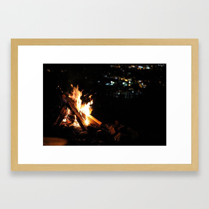 Fire with a view Framed Art Print