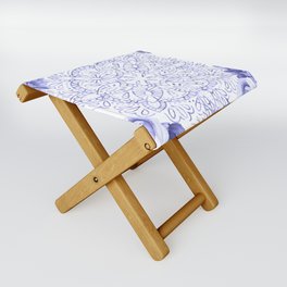 Very Peri 2022 Color Of The Year Violet Periwinkle Mandala Flowers Folding Stool