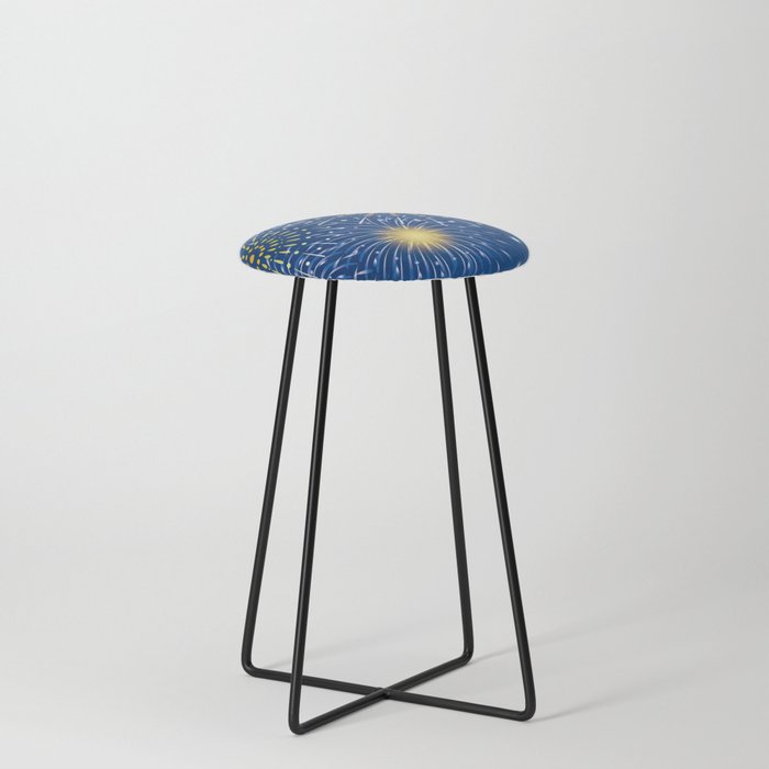 Digital Fireworks Counter Stool