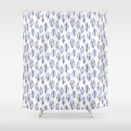 watercolor abstract leaves Shower Curtain