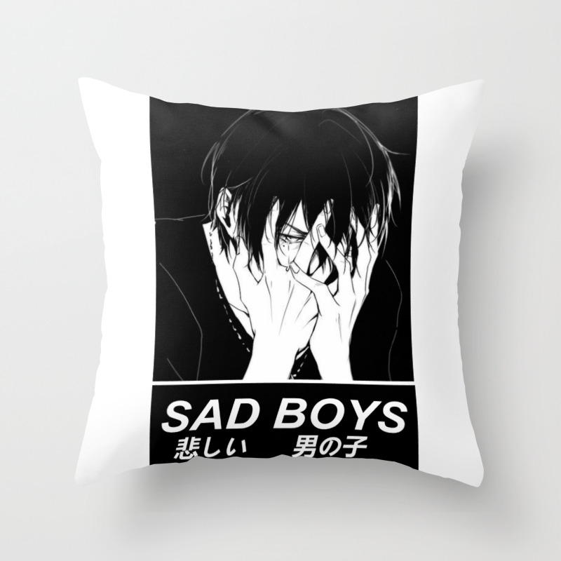 Sad Boys Sad Japanese Anime Aesthetic Throw Pillow By Poser Boy Society6 We hope you enjoy our growing collection of hd images to use as a background or home screen for your smartphone or please contact us if you want to publish a sad aesthetic wallpaper on our site. sad boys sad japanese anime aesthetic throw pillow by poser boy