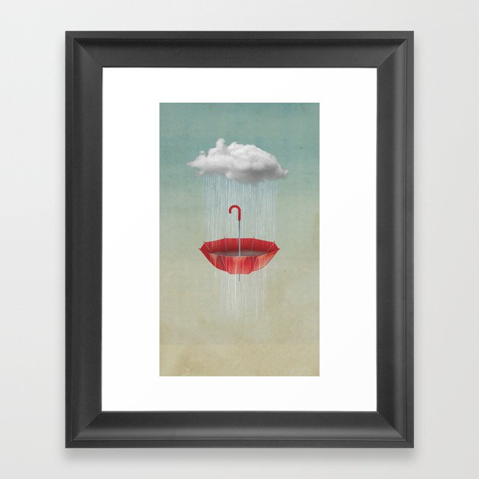 Embracing the Rain Framed Art Print