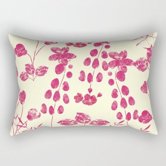 Watercolor floral garden II Rectangular Pillow