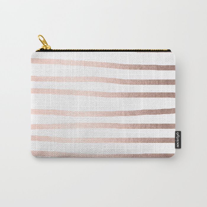 Simply Drawn Stripes Moon Dust Bronze Carry-All Pouch