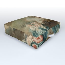 Allegorical Religious Scene with the Virgin Mary  Outdoor Floor Cushion