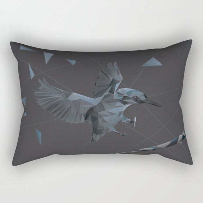 Polygon Kingfisher Rectangular Pillow
